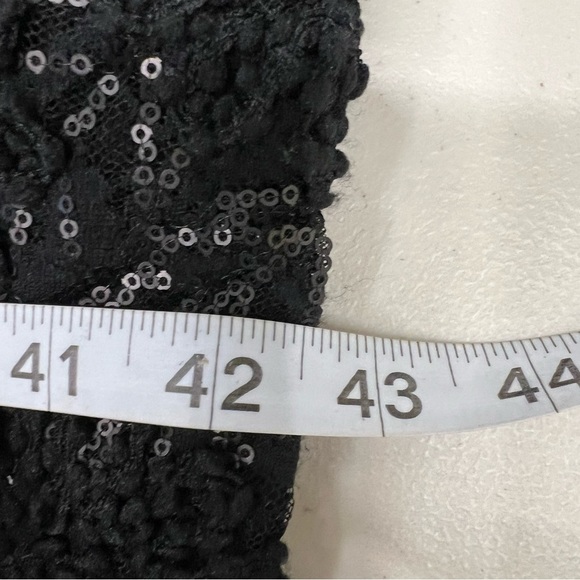 Dress the Population Carole Black Sequin and Lace Cocktail Sheath Dress Size M - Picture 10 of 13